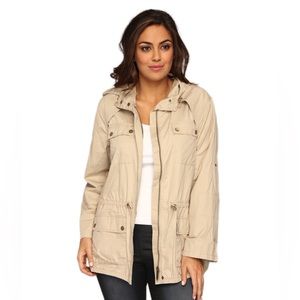 Michael Kors Anorak Hooded Beige Jacket